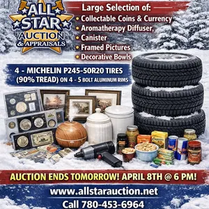 EDMONTON:  Weekly Consignment Auction - April 8, 2026