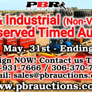 Unreserved Farm & Industrial (Non-VIN Items) - Timed Auction - May 31st, 2026 - Ending at 7pm
