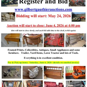 ONLINE TIMED AUCTION SALE FOR MARGARET AND ROMEO PANTEL - Somerset MB