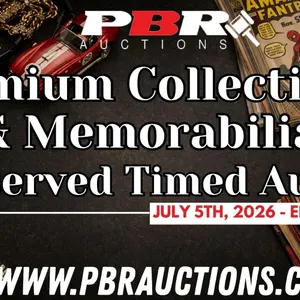 Premium Collectibles & Memorabilia Unreserved Timed Auction - July 5th, 2026 - Ending at 7pm