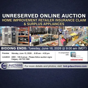 Home Improvement, Outdoor, Appliances & MORE | Unreserved Online Auction