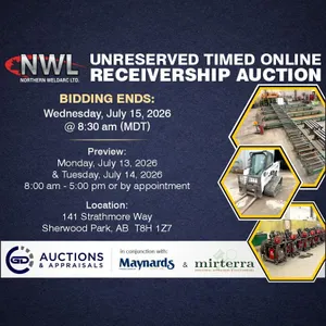 Metal Fabrication Equipment & MORE | Unreserved Online Auction