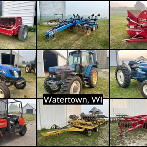 Ford & New Holland Tractors, Kubota UTV, Landoll Finisher, Case IH Field Implements, Brillon Cultipacker, Case IH Haybine, 3-Point Seeder & More