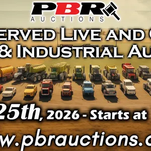 Unreserved Live and Online Farm & Industrial Auction (VIN Items) - April 25th, 2026 - Starting at 1pm