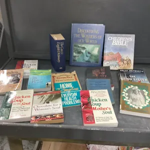 BOX OF BOOKS - SOFT & HARD COVER - CHICKEN SOUP AND OTHERS