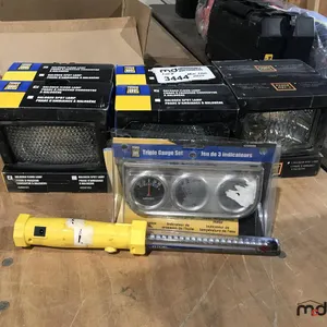(6) Powerfist Flood Lamp Lights, Powerfist Tripple Gauge Set, Power Zone Handheld Light
 UNRESERVED