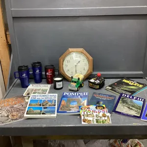 BOX BOOKS, CLOCK, CANDLE & TRAVEL MUGS