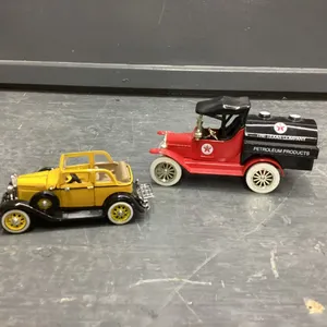 (2) SMALL COLLECTOR CARS - 1918 RUNABOUT MONEY BANK, 1932 FORD CONVERTIBLE SEDAN