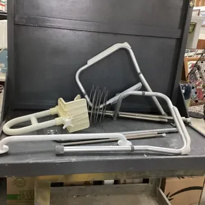 SHOWER BARS/HANDLES, SHOWER TENSION ROD  W/ SHELVES