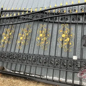 StanForge TMG-MG20 20' Bi-Parting Deluxe Wrought Iron Ornamental Gate, K124