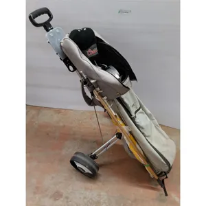 * Golf Bag Cart with Set of Mostly Northwestern Clubs - As is