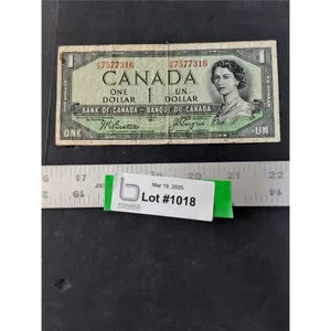 1954 Beattie/Rasminsky 1 Dollar Devil Face Note