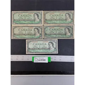 5 - 1954 Beattie/Rasminsky 1 Dollar Bills