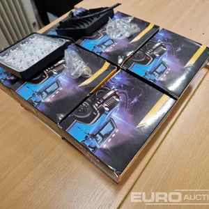 Unused LED Work Lights, 48w, 12V/24V, Adjustable Bracket, IP67 Waterproof, 6000k White (10 of) 