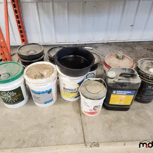 Pails and Oil Pan
 UNRESERVED
