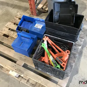 (4) Humminbird Helix-5 Sonar Fish Finders, (1) Fish Finder Battery, a Crate Full of Mercury Propellor Wrenches and (3) Marine Battery Boxes
 UNRESERV