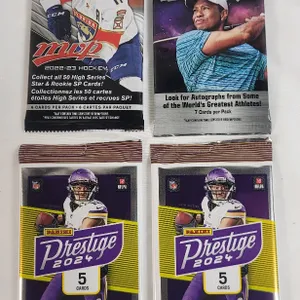 NFL Football , NHL Hockey & Multi-Sport Sealed Trading Card Wax Packs . Upper Deck , Sky Box & Panini