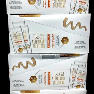 4 New Boxes TIKI CAT Vet Solutions Mousse Stix : Chicken in Creamy Gravy - 8 Pouches of 20 8g Servings per Box | BB 07/31/2025 | $224 Retail Value!