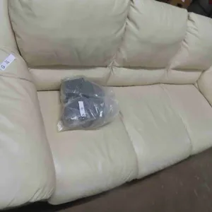 Leather/Leather Style Couch 90'' Wide 