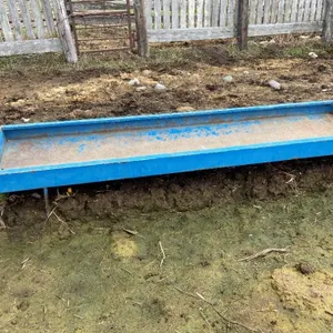 2 - 10' BLUE STEEL FEED TROUGHS