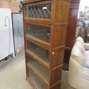 Oak 5 Tier Book Case (Lawyer Style) Not Stacking 