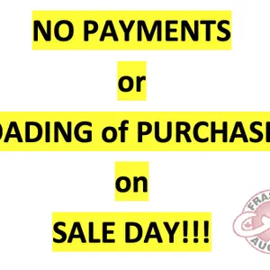 NO PAYMENTS or LOADING of PURCHASES on SALE DAY!!!