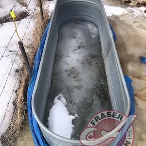 350-gal HW galvanized stock water trough