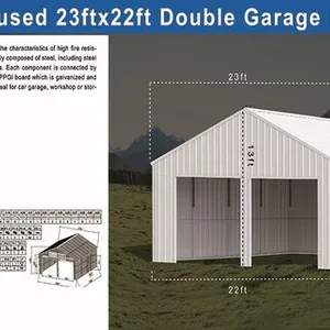 2025 KJ K2119 22 ft x 23 ft Metal Garage (Unused)