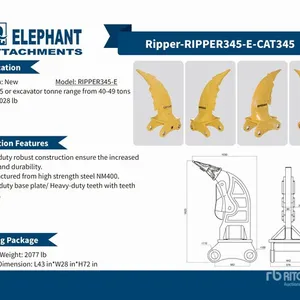 2025 Elephant RIPPER345-E Excavator Ripper - Fits Cat 345 / 40 - 49 ton (Unused)