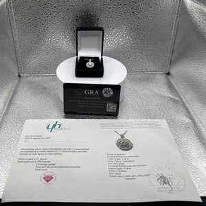 1ct Round Moissanite Vivid Yellow with 50 Round Cubic Zirconia in Dual Halos 925 Silver Pendant