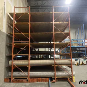 Section of Pallet Racking (3) 20' Uprights, (17) 16' Uprights, (85) 12' Beams, (2) 8' Beams & Wood Decking
 UNRESERVED