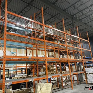 Section of Pallet Racking (5) 20' Uprights, (32) 9.25' Beams & (32) Metal Mesh
 UNRESERVED