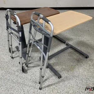 (2) Adjustable Height Overbed Tables and (2) Invacare Walkers
 UNRESERVED