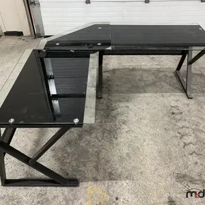 L-Shaped Glass Desk
 UNRESERVED