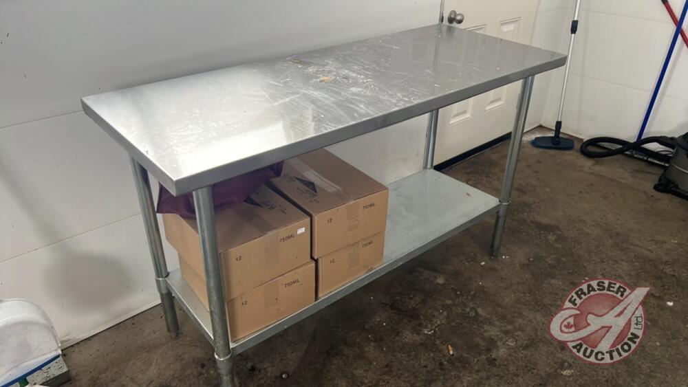 NEW 5’x2'  S/S table (Still in box unassembled. Pictures for reference only)