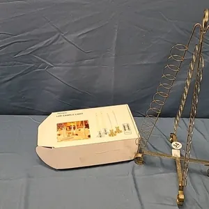 Christmas Card Holder and LED Candle Set with Remote