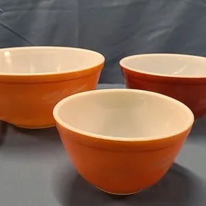3 Vintage Pyrex Harvest Wheat Pattern Mixing Bowls