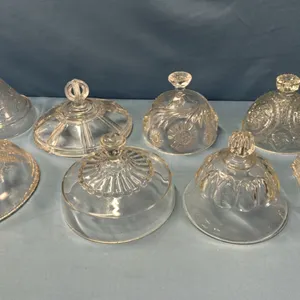 8 Assorted Glass Lids