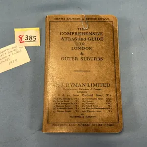1939 Atlas & Guide to London, England & Outer Suburbs