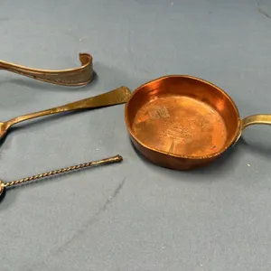 Cream Top Spoon, 3" Copper Skillet etc.
