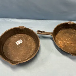 2 10" Cast Iron Frying Pans