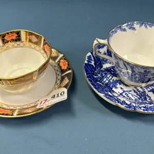 2 Royal Crown Derby Cups & Saucers