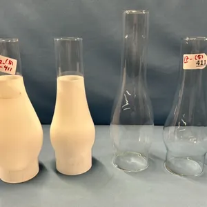 4 Lamp Chimneys -Tallest is 12"