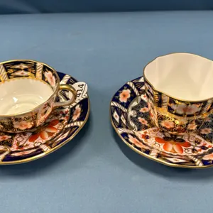 2 Royal Crown Derby Cups & Saucers