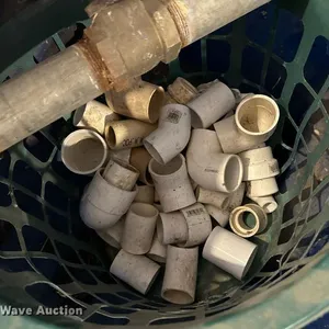 (3) Totes of PVC pipe fittings