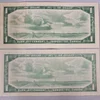 1954 Canadian One Dollar Bank Notes . Notes Have Been in Circulation,  some Bends or folds