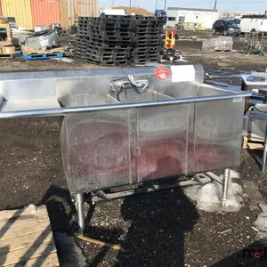Stainless Steel 3-Compartment Sink w/ Drain Board
 UNRESERVED