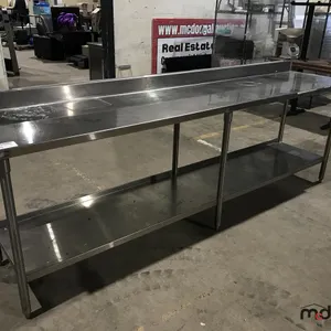 (1) Long Stainless Steel Work Table w/ Bottom Shelf
 UNRESERVED