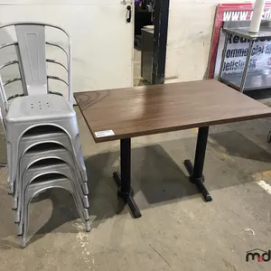 Wooden Table w/ (5) Metal Chairs
 UNRESERVED