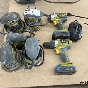 Radley Palm Sanders, Drills, Batteries and Chargers
 UNRESERVED